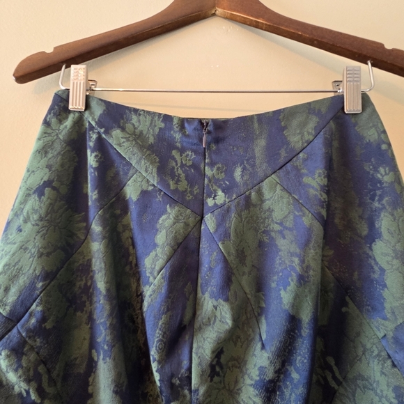 Zac Posen Vintage Jacquard Printed Mermaid Pinup Feminine Knee Skirt Size 4 - Picture 10 of 13